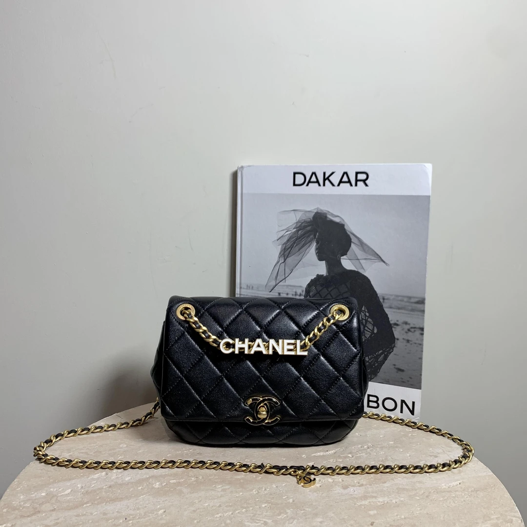 95新 Chanel/香奈儿 壹臻/24P黑金咩珐琅扣口盖包 89908004