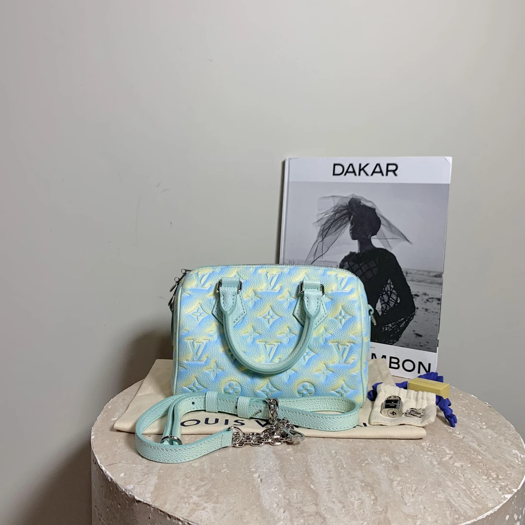 99新 LouisVuitton/路易威登 壹臻/薄荷绿炫彩speedy20 98663650
