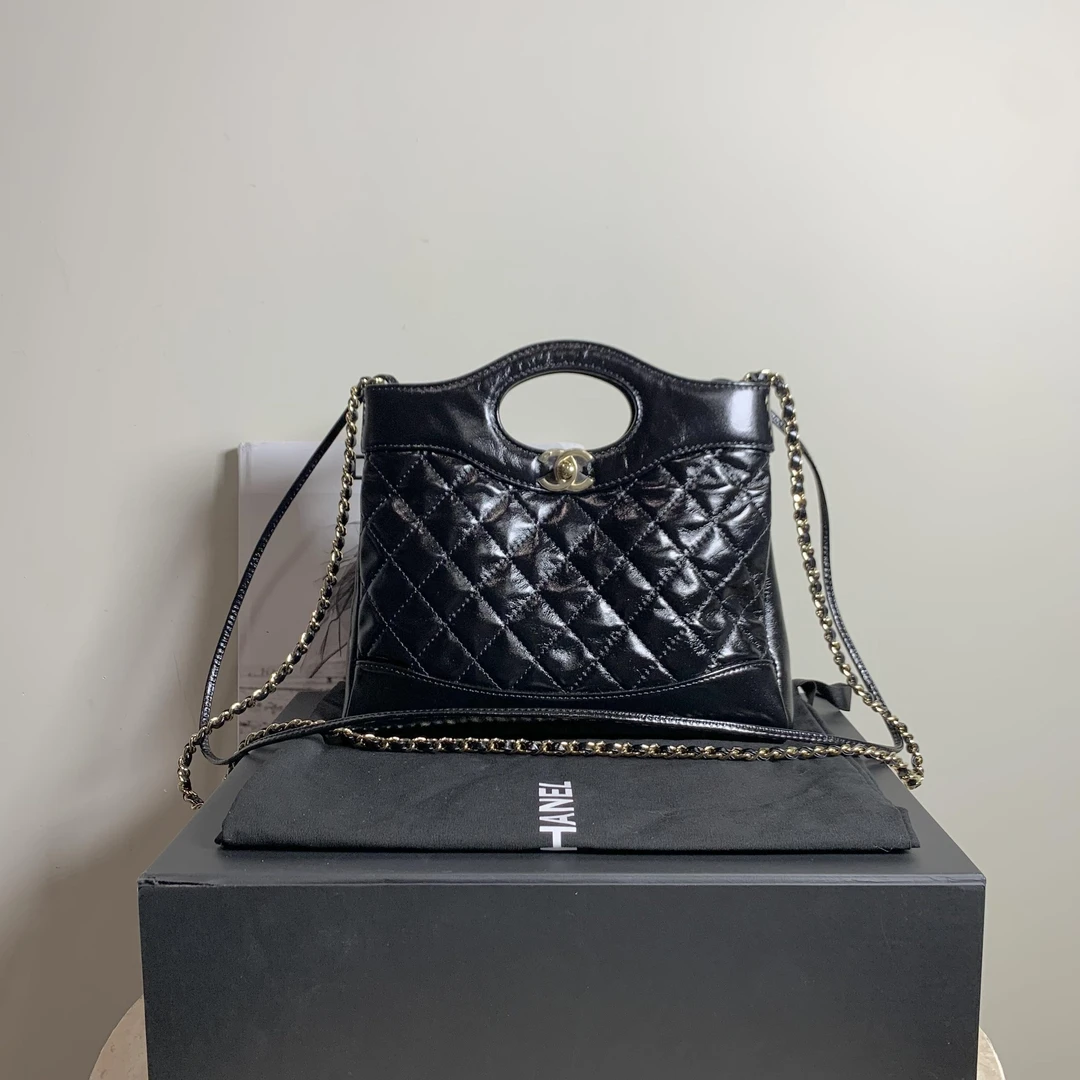 99新 Chanel/香奈儿 壹臻/24C黑金油腊31bag mini / 49502328