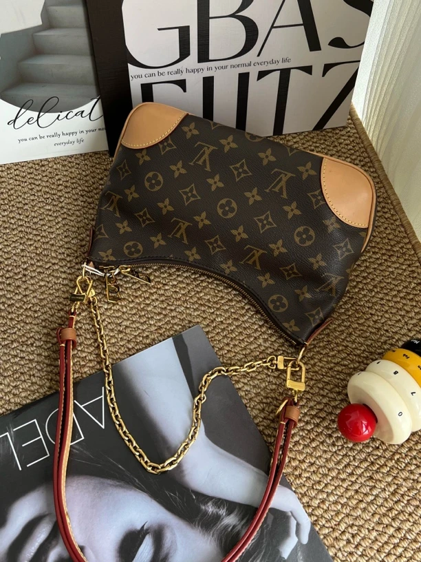 95新 LouisVuitton/路易威登 赤境·1892 老花黄牛角斜挎包芯片款