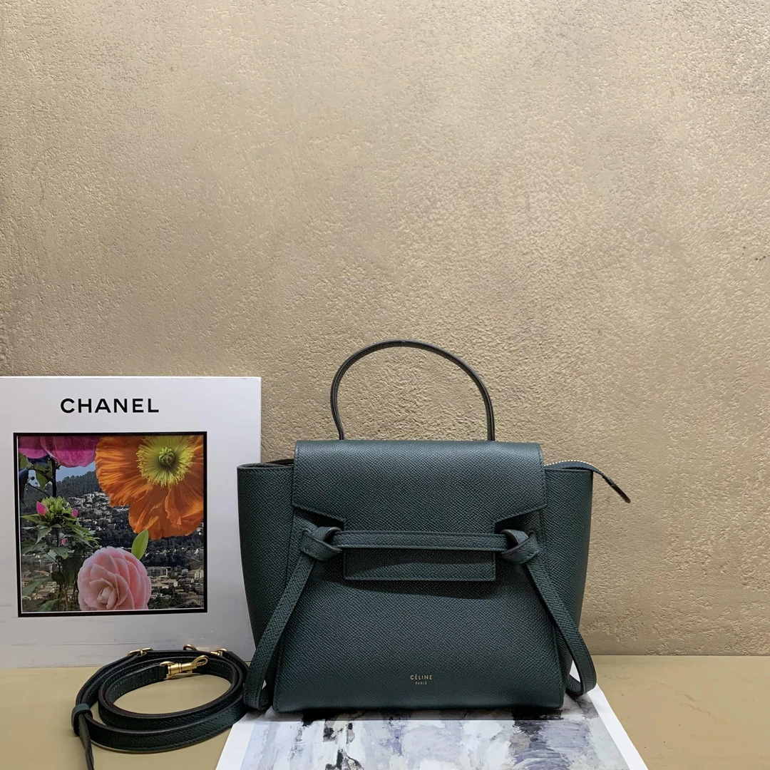 95新 Celine/思琳 壹臻/深绿色鲶鱼包nano67675717
