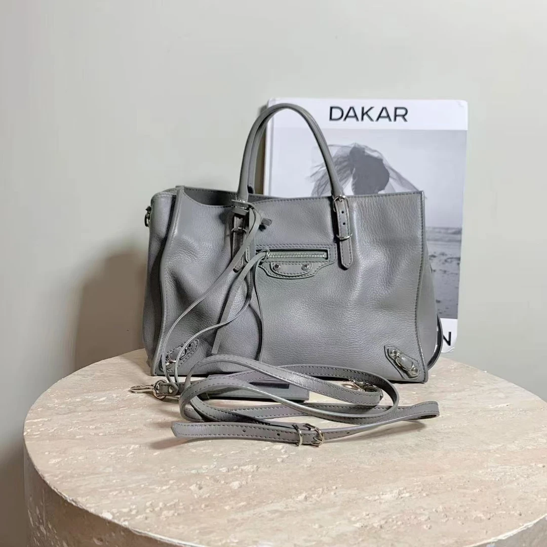 99新 Balenciaga/巴黎世家 壹臻/95新 灰色机车tote小号 79635269