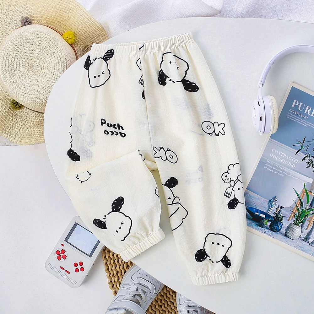 儿童裤子婴儿休闲宝宝长裤灯笼裤防蚊裤夏季薄款宽松卡通睡裤单裤