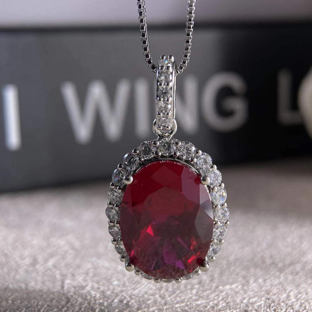 吊坠 吊坠纯手工镶嵌红色吊坠ML5892