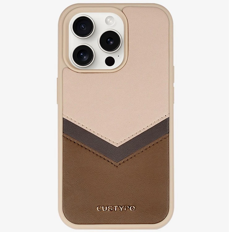 Custype【萌壳居专属】适用于苹果手机壳全包拼接防摔高档奢华皮纹