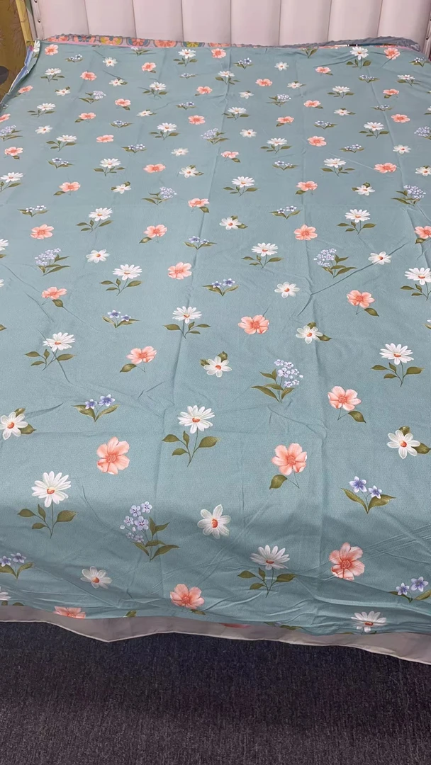 单人被罩【蓝雏菊】尺寸1.5×2米斜纹简约印花磨毛学生宿舍 亲肤