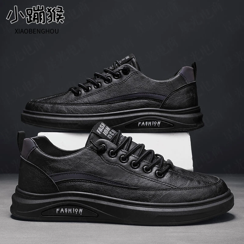 男鞋新款时尚百搭一脚蹬休闲板鞋男士透气轻便户外耐磨运动鞋2668