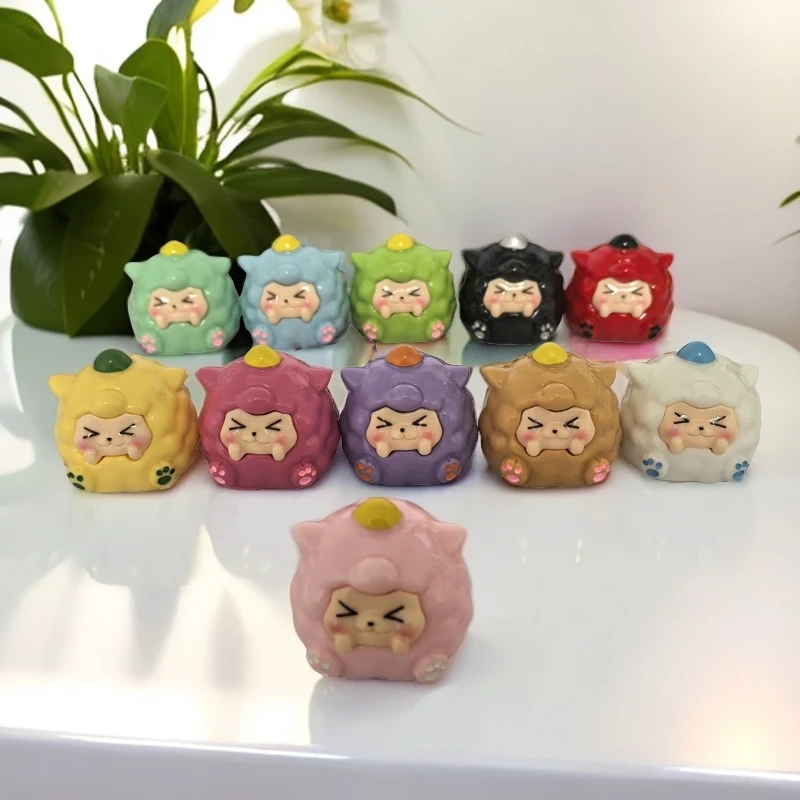 直播间拆：实色独角兽团子摆件！