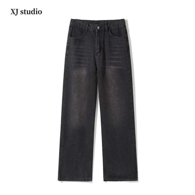 ASKISR美式复古蓝牛仔裤男款高街直筒裤-DY182