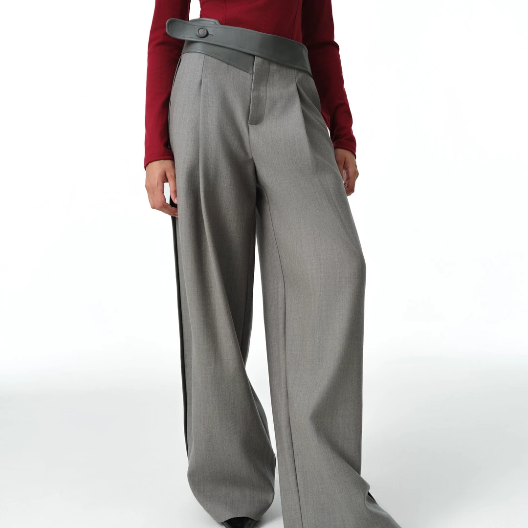 无品牌休闲时尚百搭灰色秋季休闲裤DC35557K0