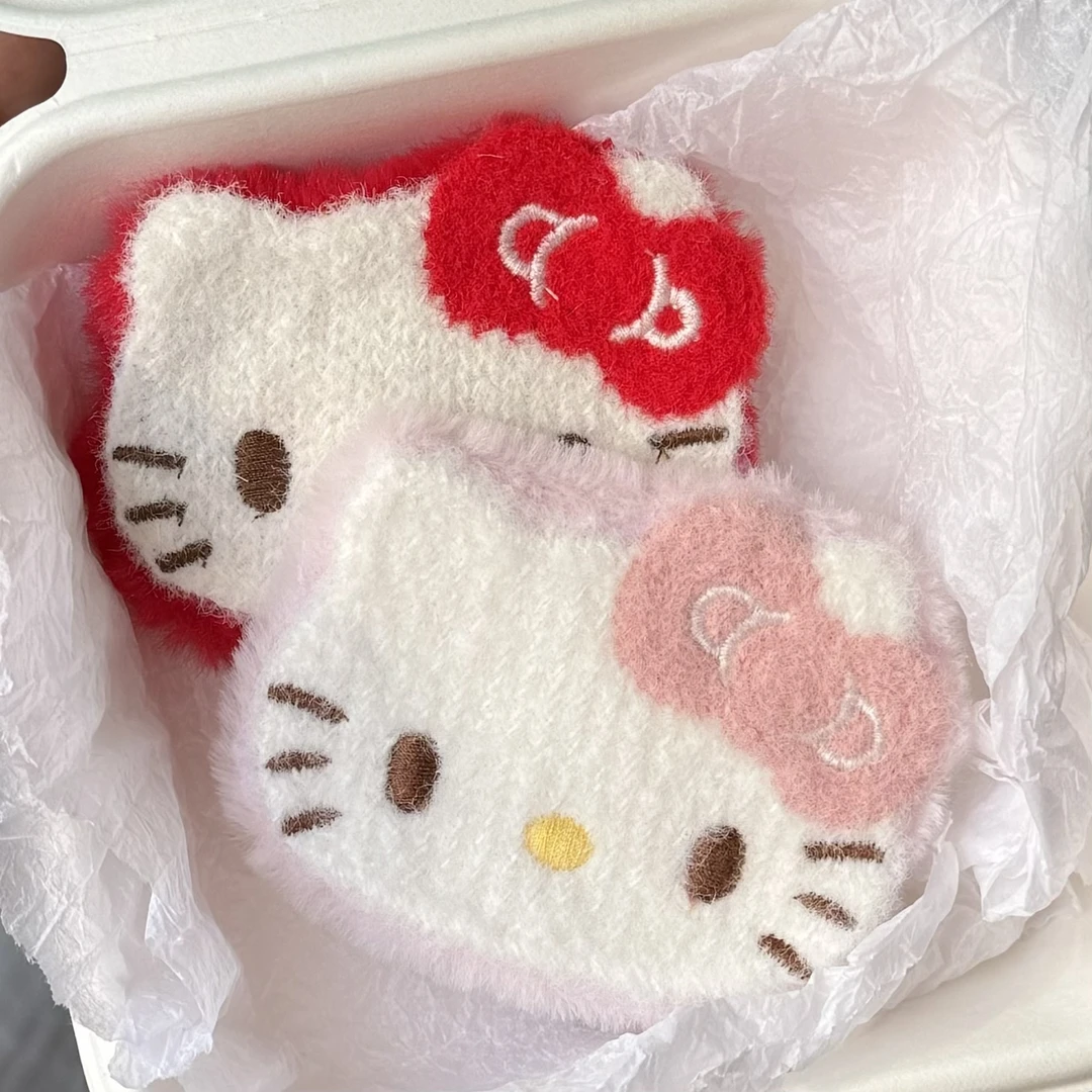 韩系可爱KT毛绒卡通三丽鸥发夹蝴蝶结侧边刘海夹百搭边夹少女系新