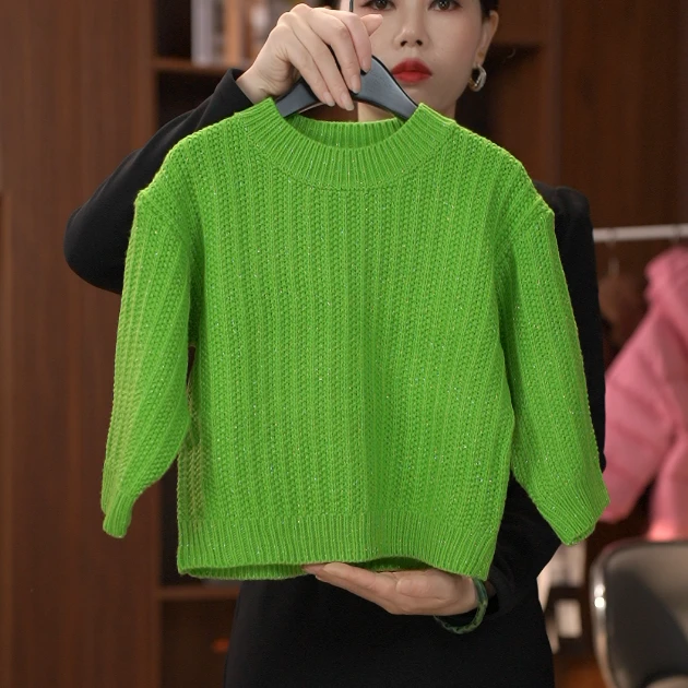 2024新款秋季纯色洋气时尚百搭毛衣