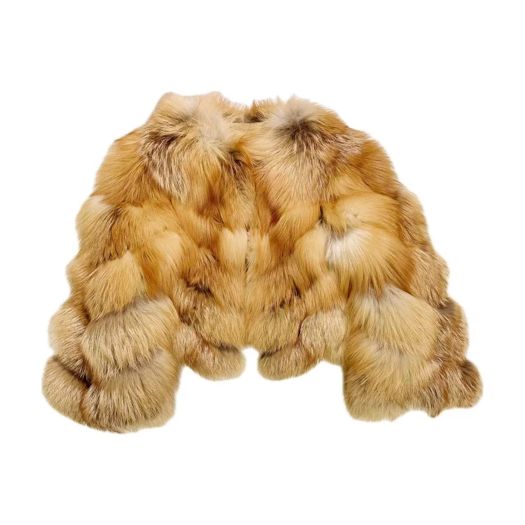 【源来有你】2024年新款高腰设计师女王款红狐原色外套