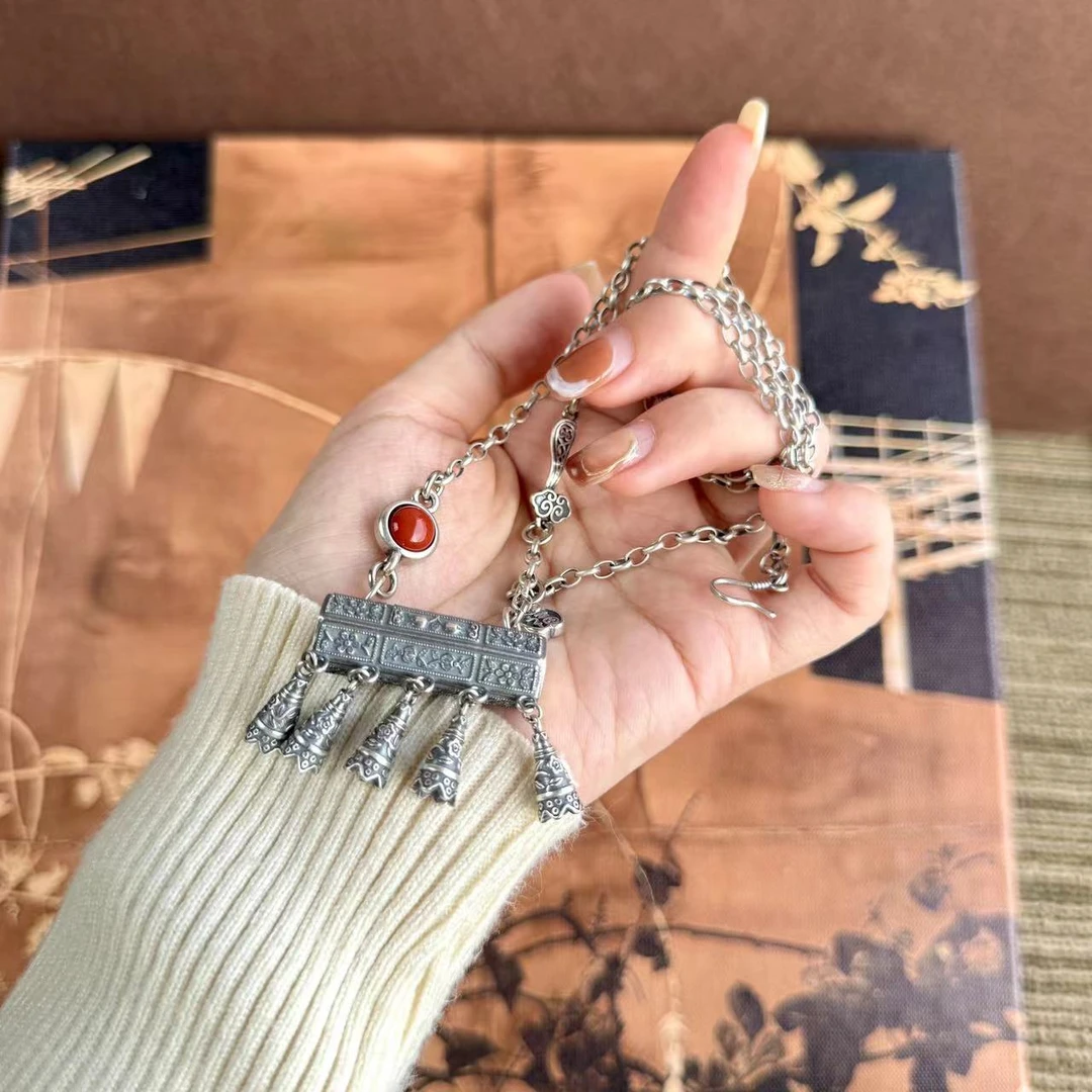 坠链均925银 S925银 （迷你六角锁）