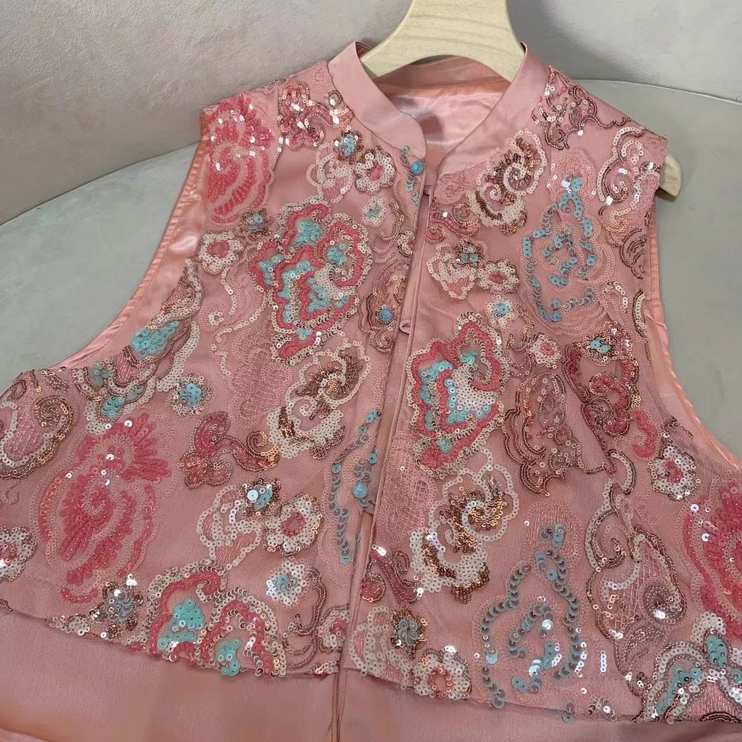 时尚休闲百搭短款亮片马甲