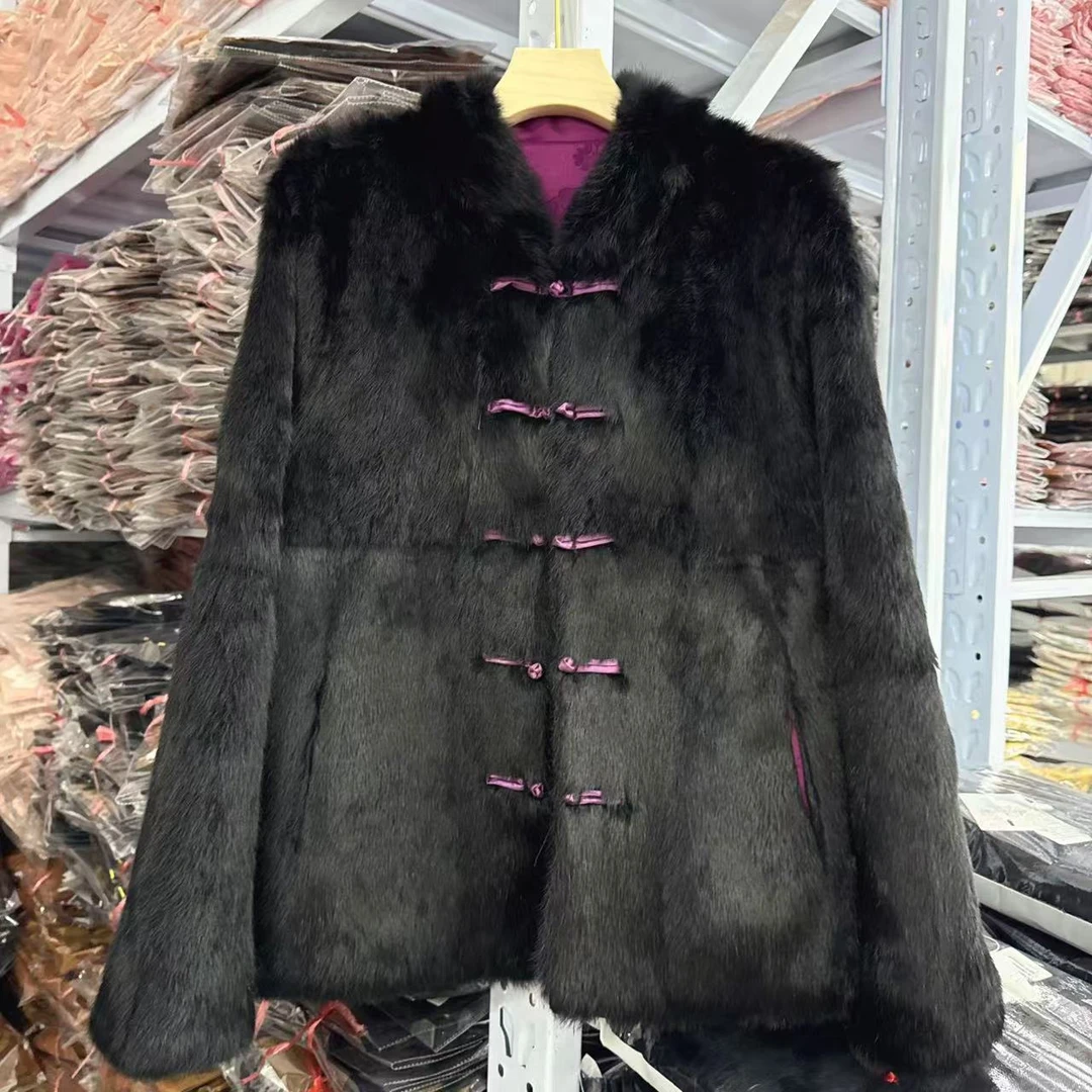 冬季新款双面穿毛毛短外套-7136