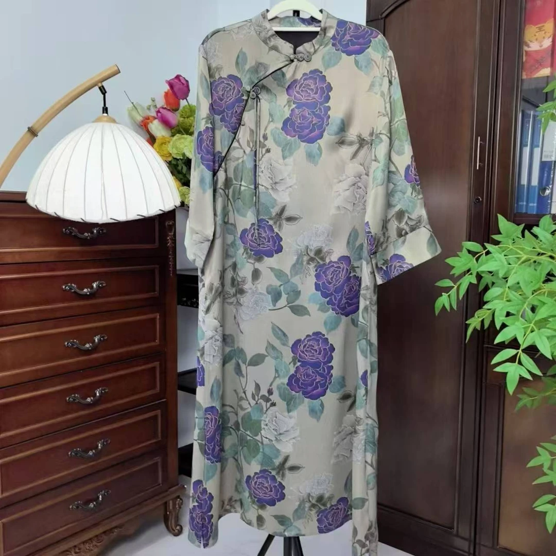 新中式改良旗袍连衣裙宽松连衣裙