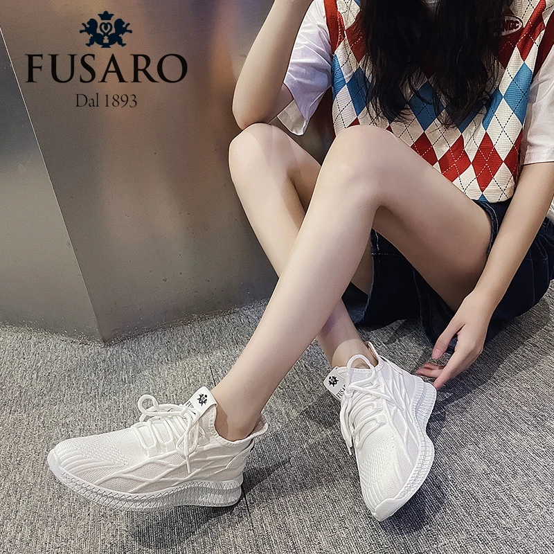 FUSARO富萨罗时尚经典防滑防溅水潮流情侣飞织网面鞋学生百搭休闲