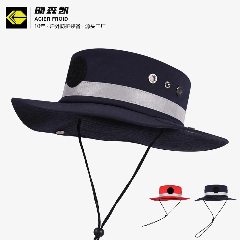 户外防晒渔夫帽遮阳登山战术作训军训帽沙滩钓鱼牛仔帽救援奔尼帽