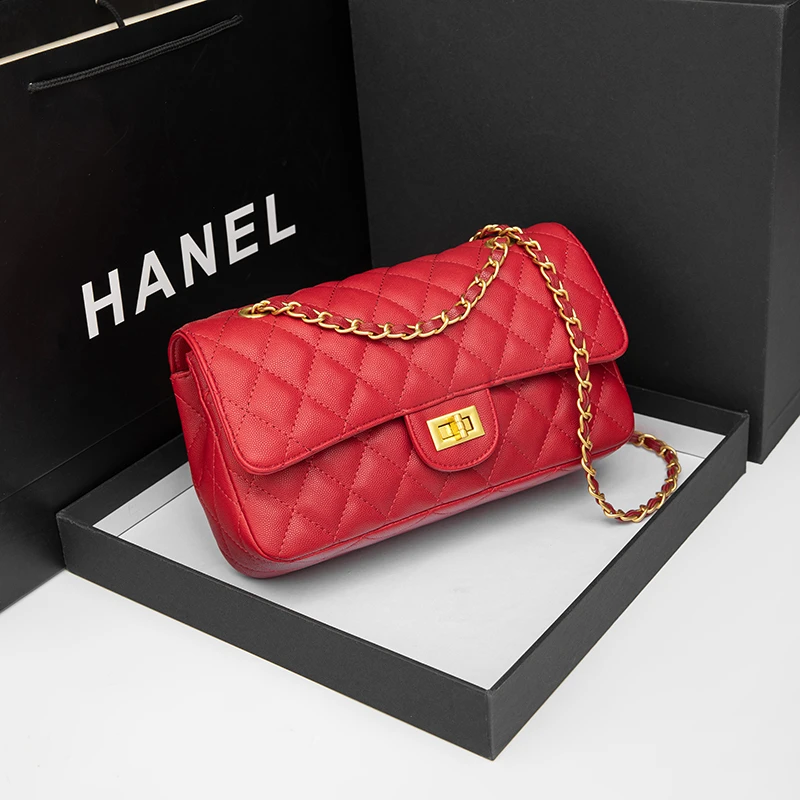 原创设计真皮高定单肩斜挎包手拿包A78红色