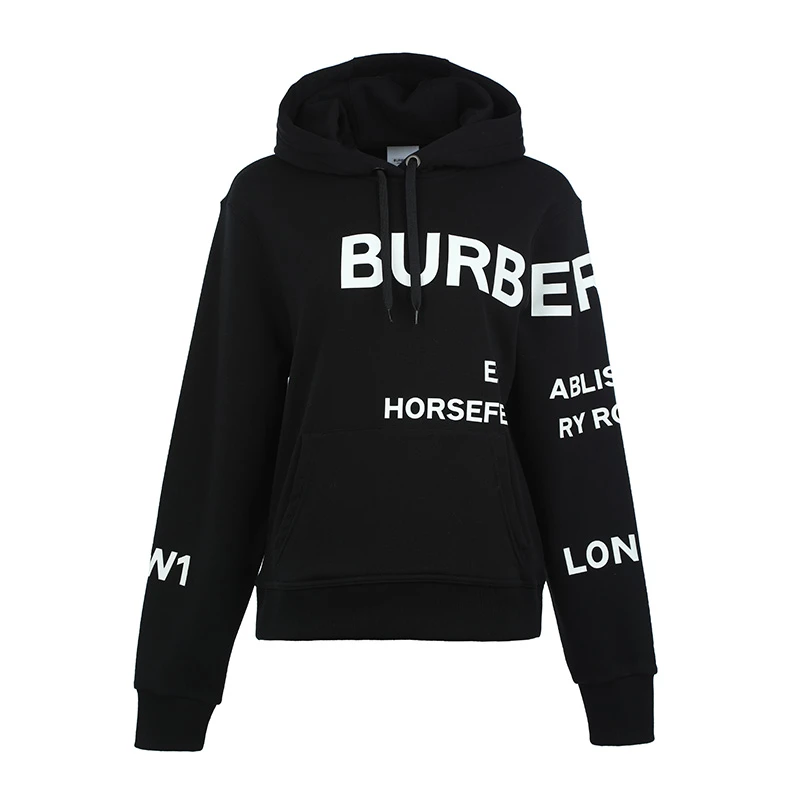 博柏利（BURBERRY）女士字母logo休闲宽松套头连帽套头卫衣8040767