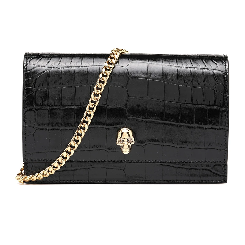 Alexander McQueen/麦昆女士皮革单肩包链条包6130881HB0