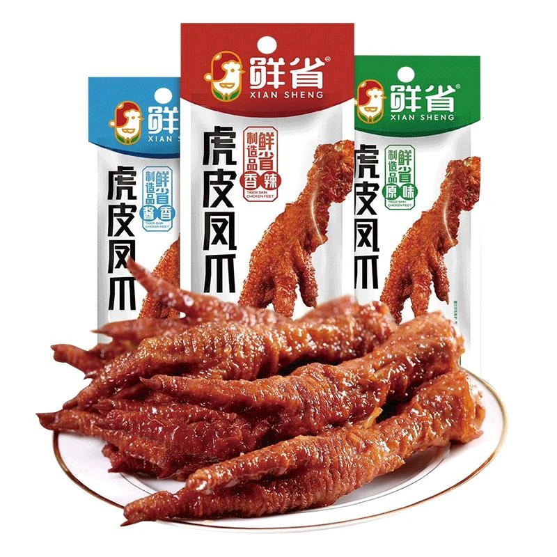 虎皮凤爪香辣酱香卤味鸡爪子即食熟食解馋小零食小吃休闲食品笋0g
