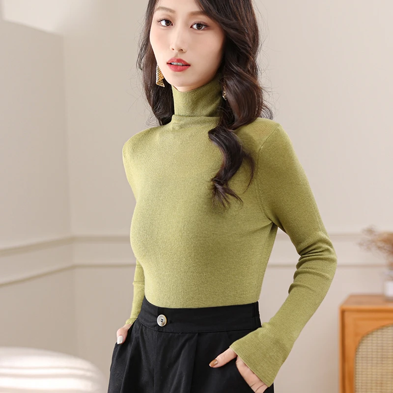 品瑟秋冬女款气质服装针织圆领长袖百搭显瘦打底宽松羊毛衣 26088