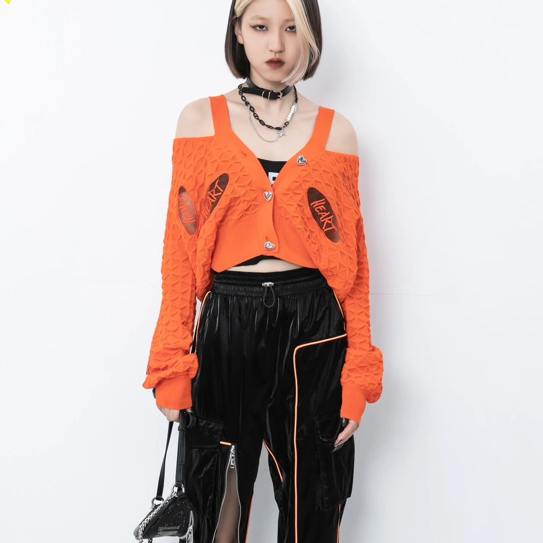 定制图案镂空毛织开衫212110013