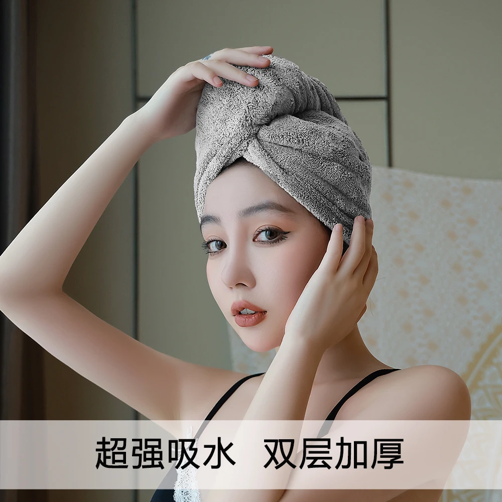双层加厚干发帽女超强吸水速干2023新款浴帽包头发帽子免吹干发巾