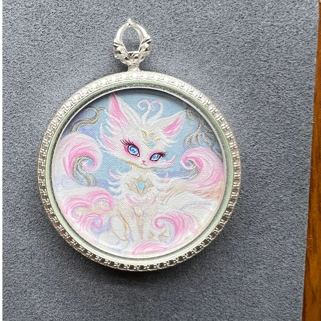 纯手绘唐卡 小狐仙 画风可爱Q萌 喜欢九尾系列的不要错过