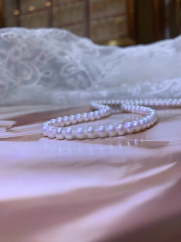 925银银制品 925银 6mm珍珠项链