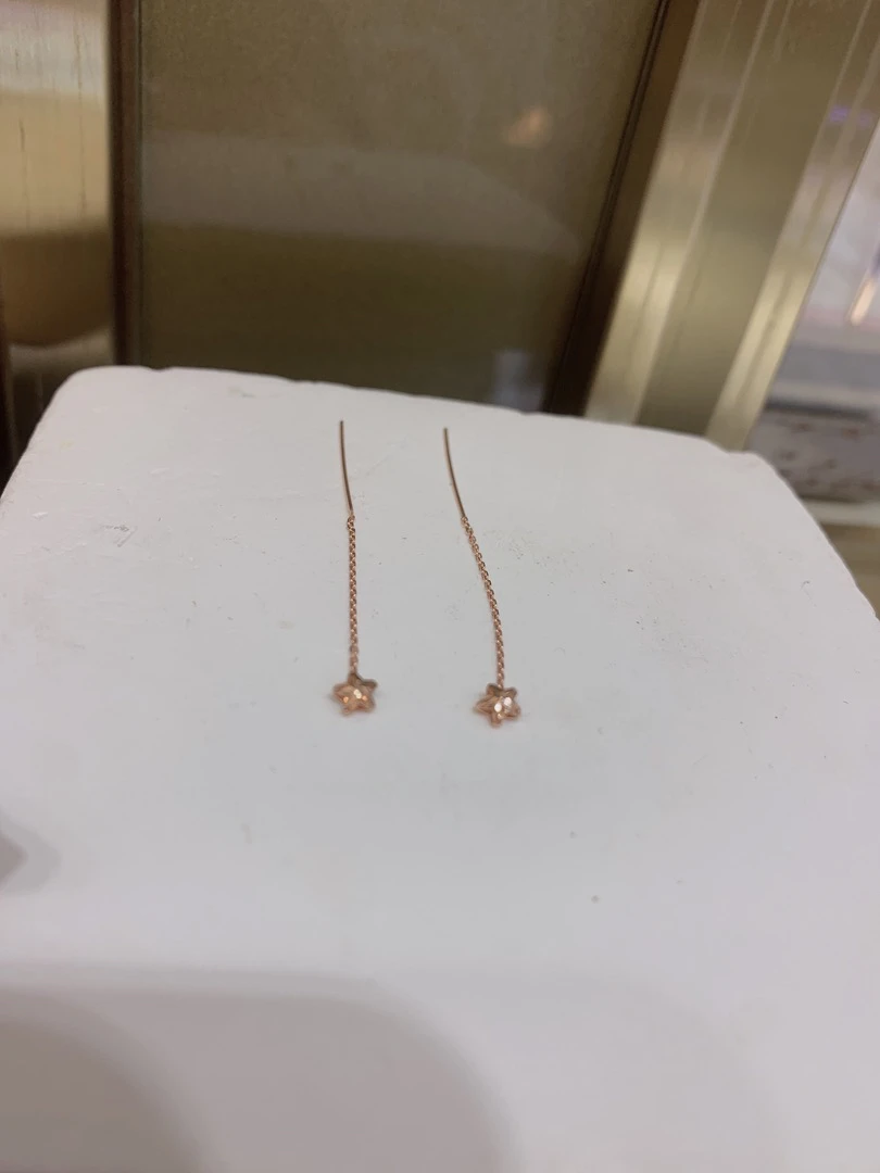 18k玫瑰金车花五星配件 线 秒