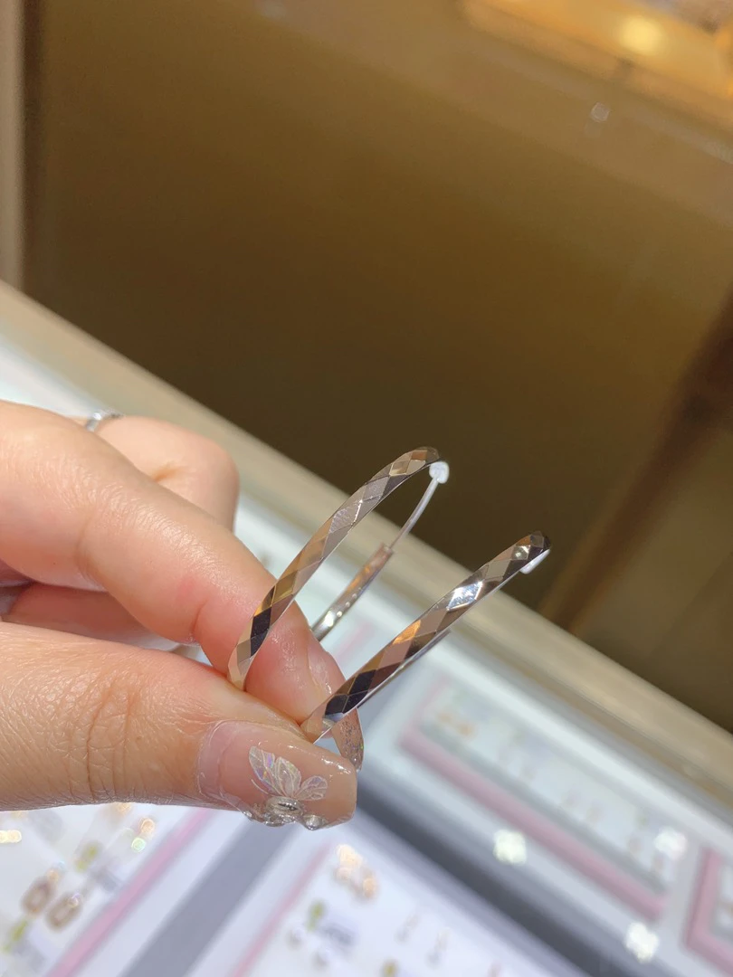 925银银制品 925银大圈耳环30mm
