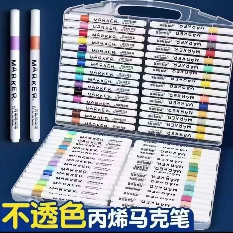 60色丙烯马克笔一盒 运输破损联系客服