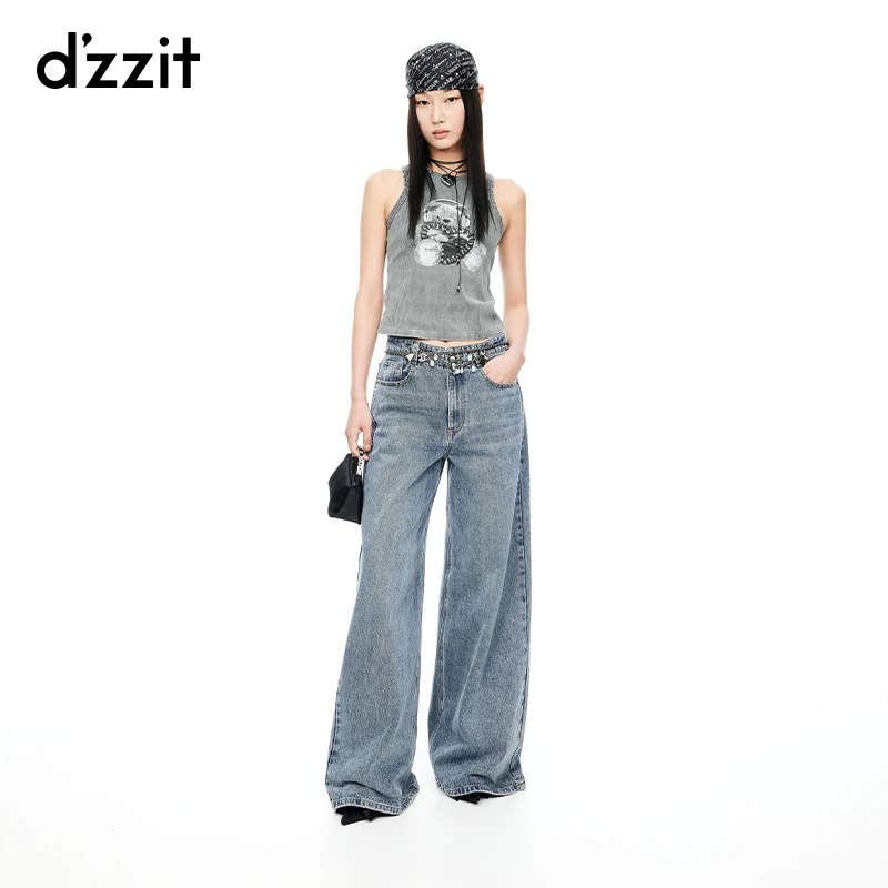 【DZ】0046dzzit地素牛仔阔腿裤夏季新高街宽松长裤