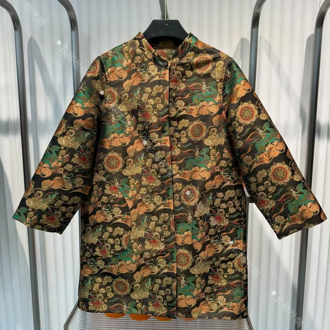 原创设计师宋锦风衣外套百搭 8802