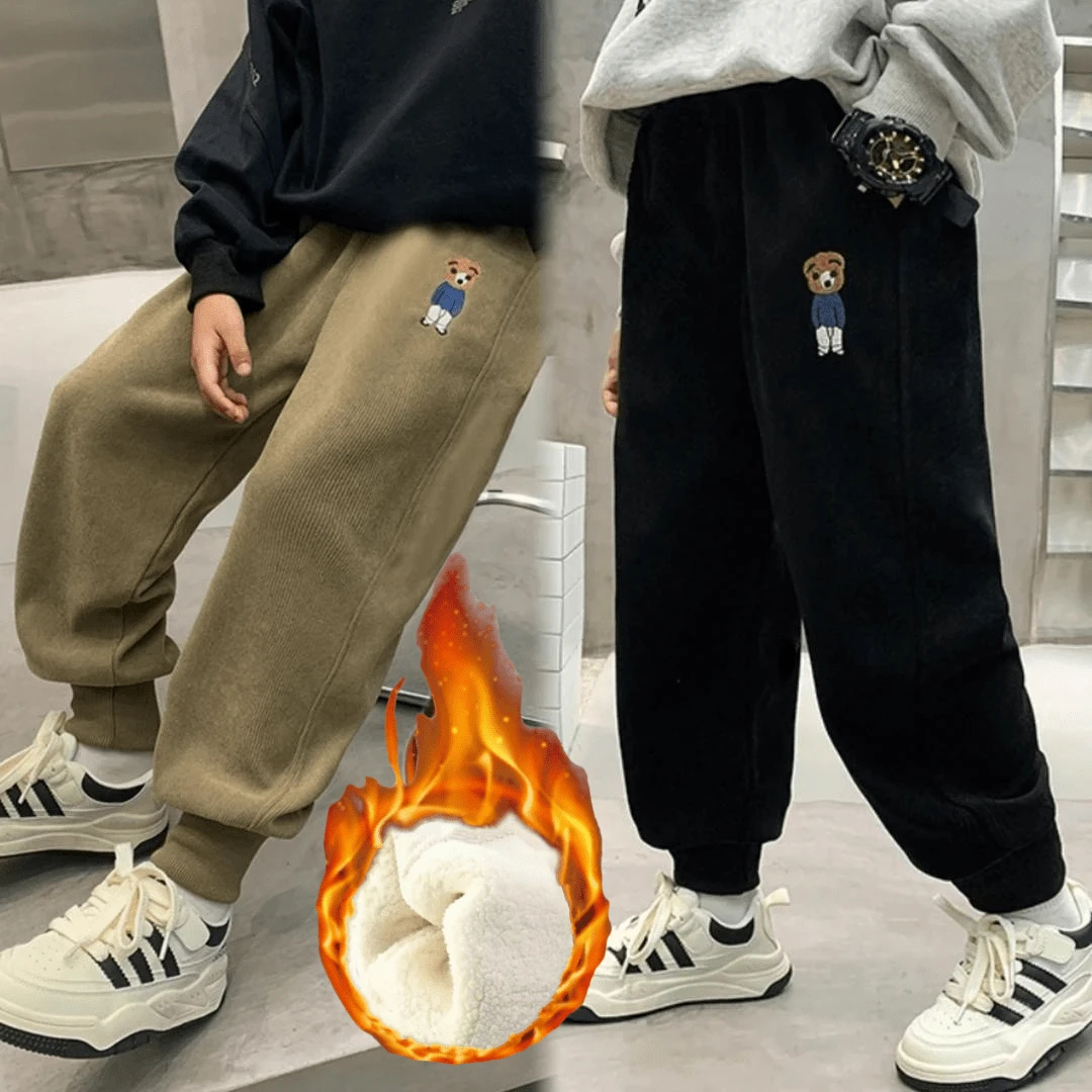 【500克一体羊羔绒】儿童百搭裤子2024男童女童运动裤小中大童休闲