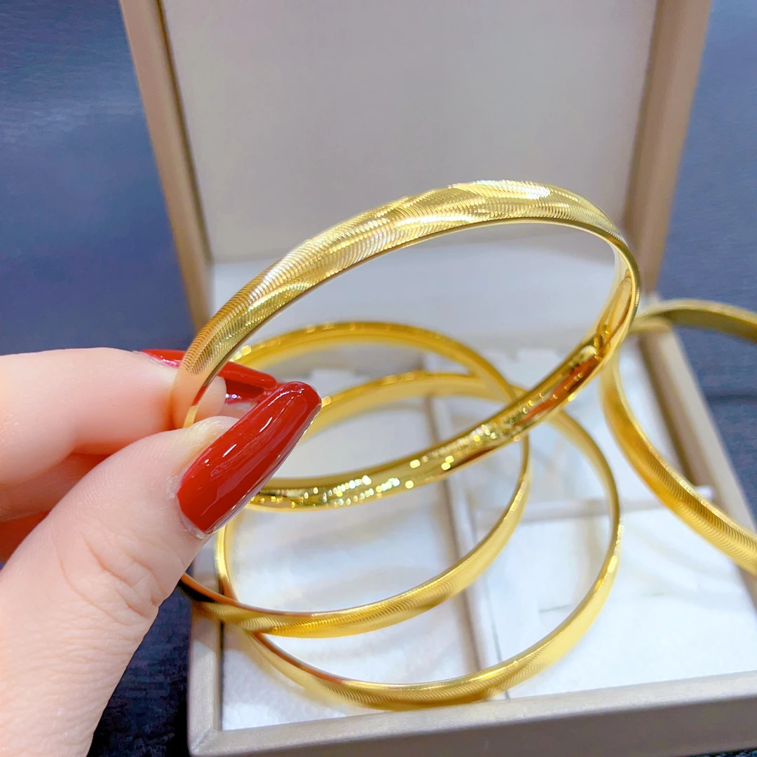 钛钢手镯 新款时尚钛钢手镯 气质轻奢古法经典..