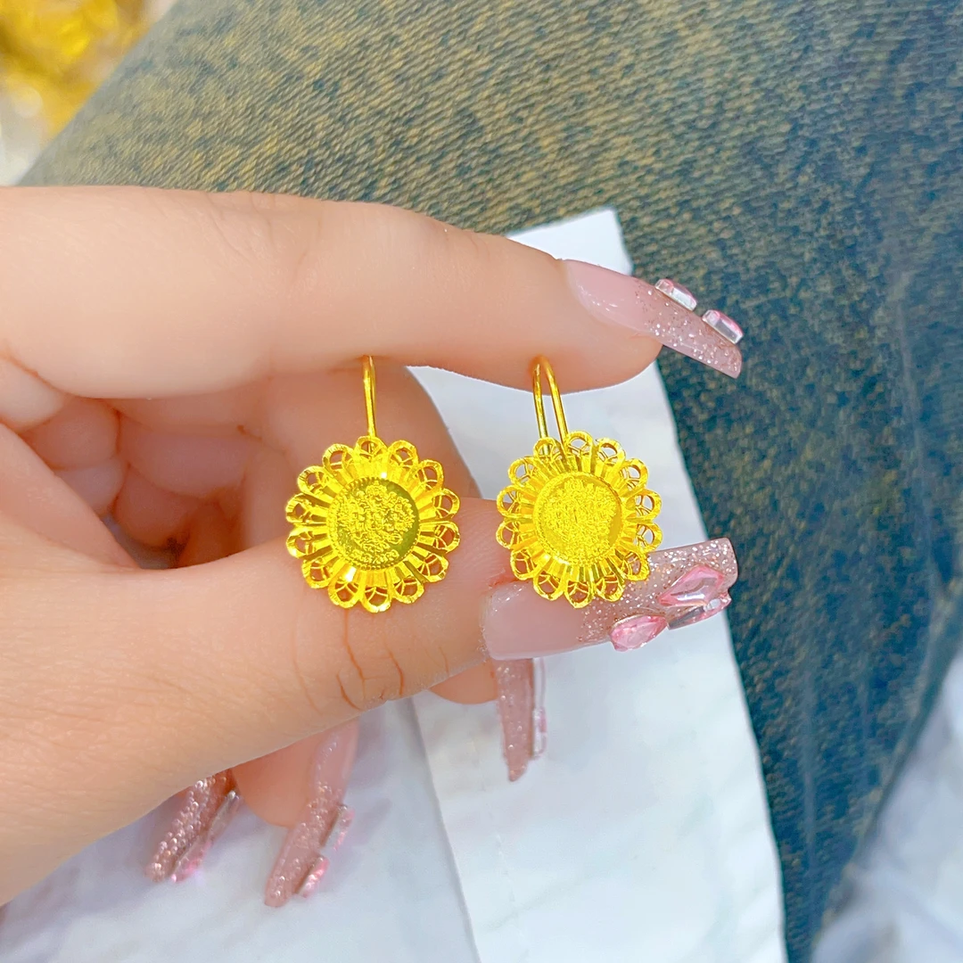 铜合金耳饰 新款时尚欧美精美nipal耳饰  不会容易掉色黄色百搭..