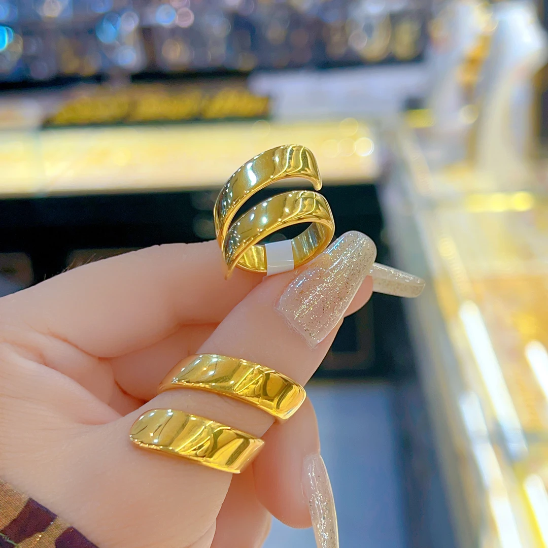 钛钢戒指 新款时尚百搭钛钢戒指 تەيگاڭ ئۈزۈك رەڭ ئۆچمەيدۇ 气质