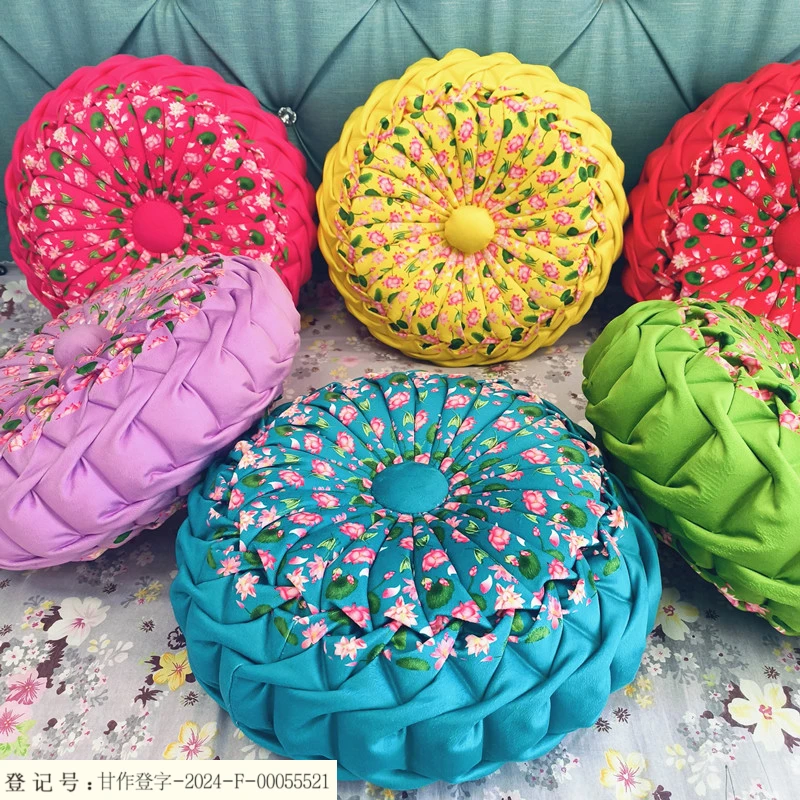 天鹅绒富贵童年如意手工抱枕diy材料包小六手工抱枕高档印花抱枕