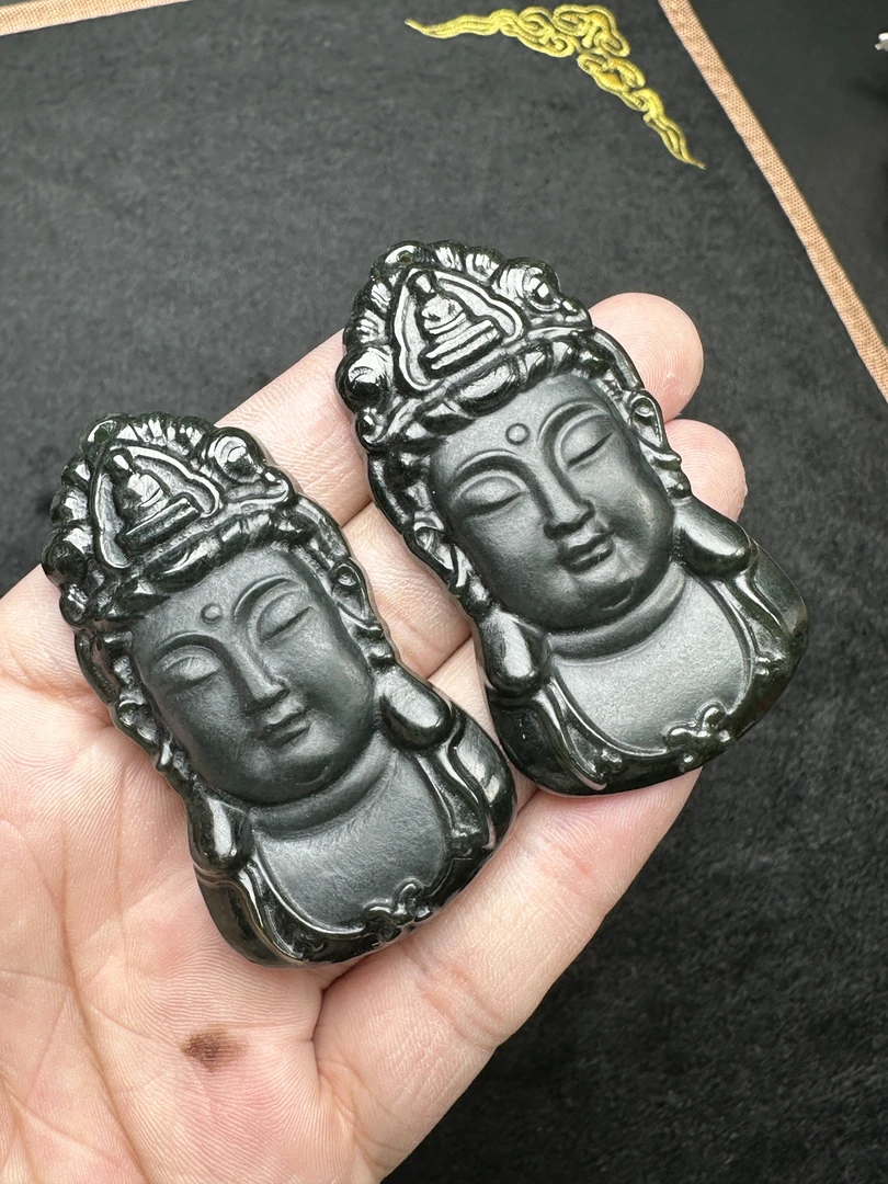 翡昱-SH20-19844-和田玉观音头吊坠/约63*34*6/-多样性发其一C