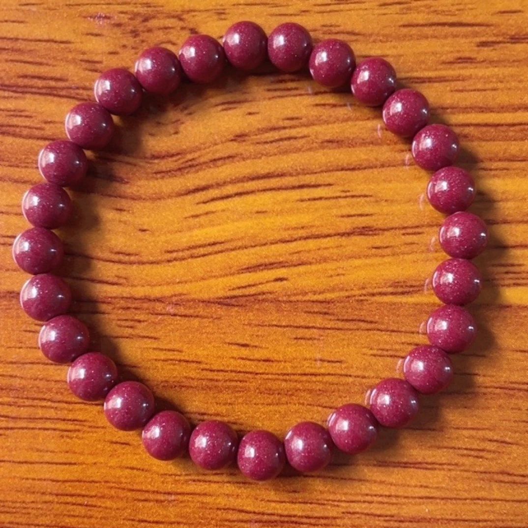 含辰砂工艺品晶粉砂素圈男女款保真高含量辰砂手串朱砂手链