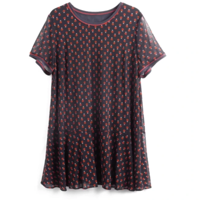 胖太太大码女装夏季新款圆领短袖雪纺衫上衣打底小衫潮323215610