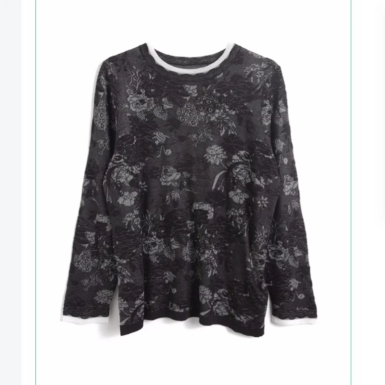 胖太太大码女装春夏新品时尚妈妈装蕾丝针织休闲针织衫620407810