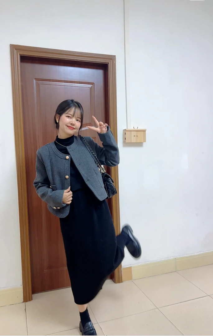 （朵朵家）秋冬小香风短款外套