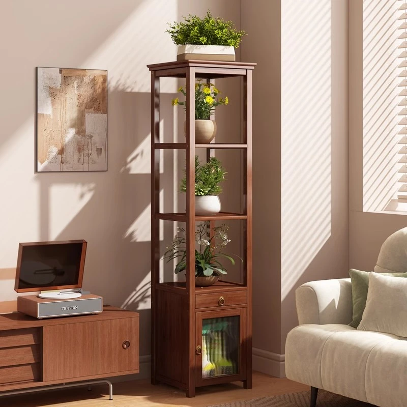 花架子客厅落地式花盆托架多层阳台架子置物架新中式摆件放置台