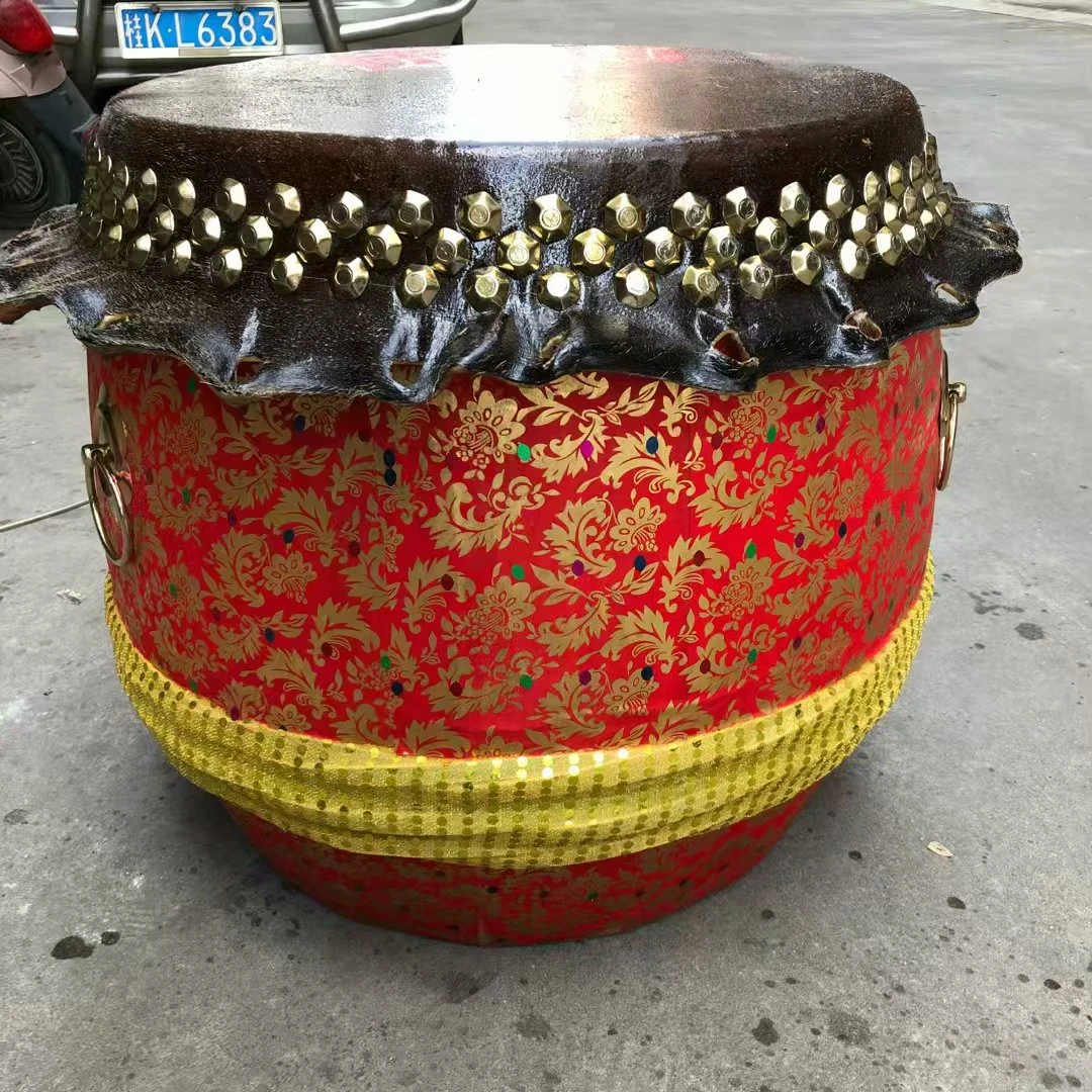 三排钉牛皮鼓14寸醒狮鼓舞狮鼓锣鼓佛山鼓成人大鼓龙舟鼓18战鼓16