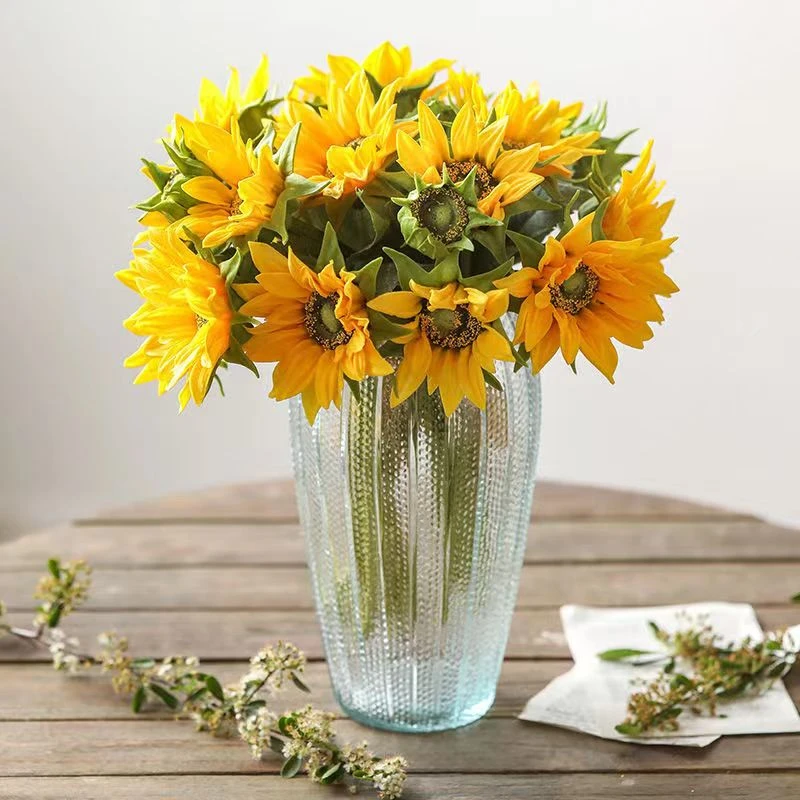 大号玻璃花瓶简约水培鲜花仿真花装饰客厅摆件复古玻璃花瓶插花器